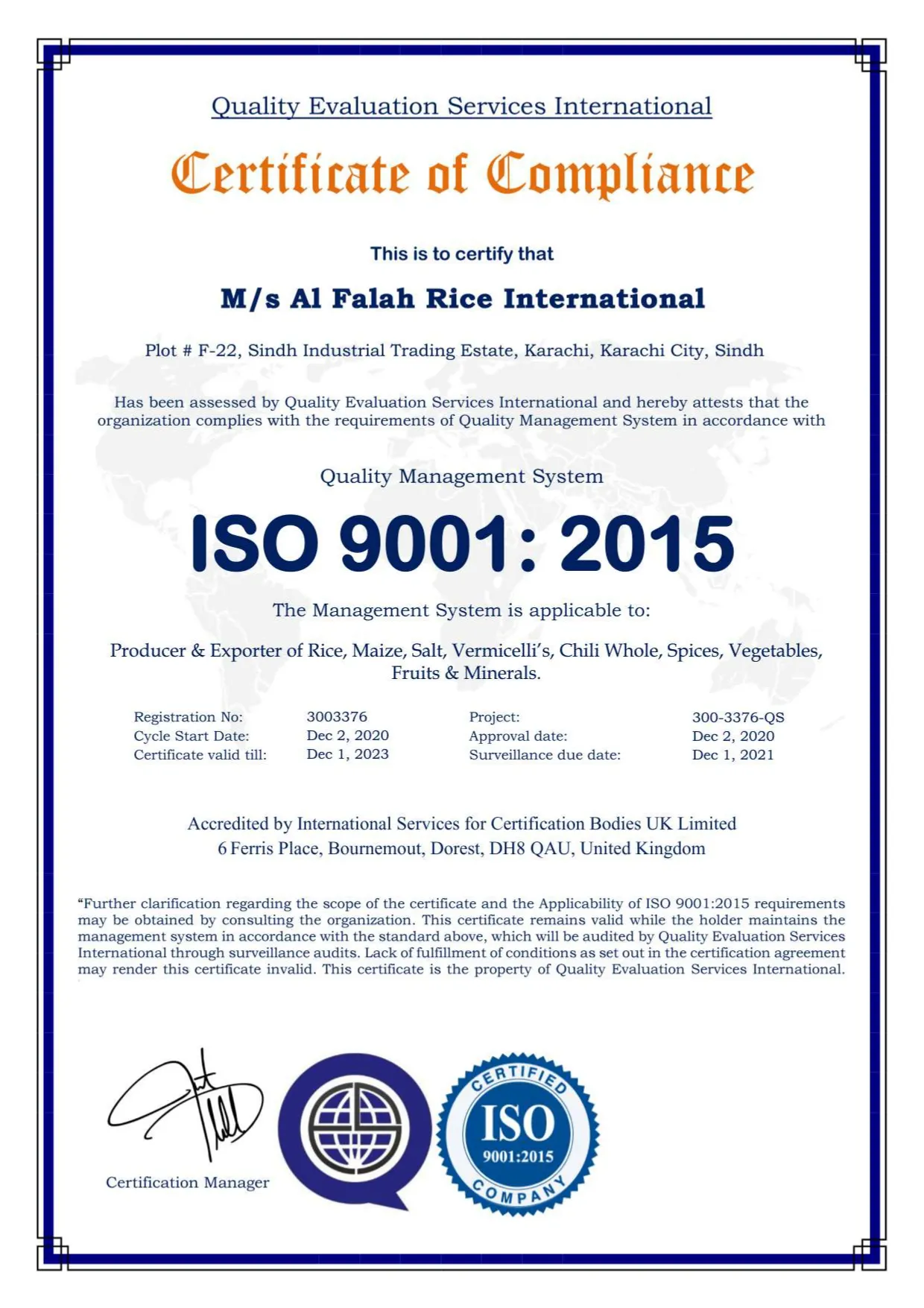 ISO Certification
